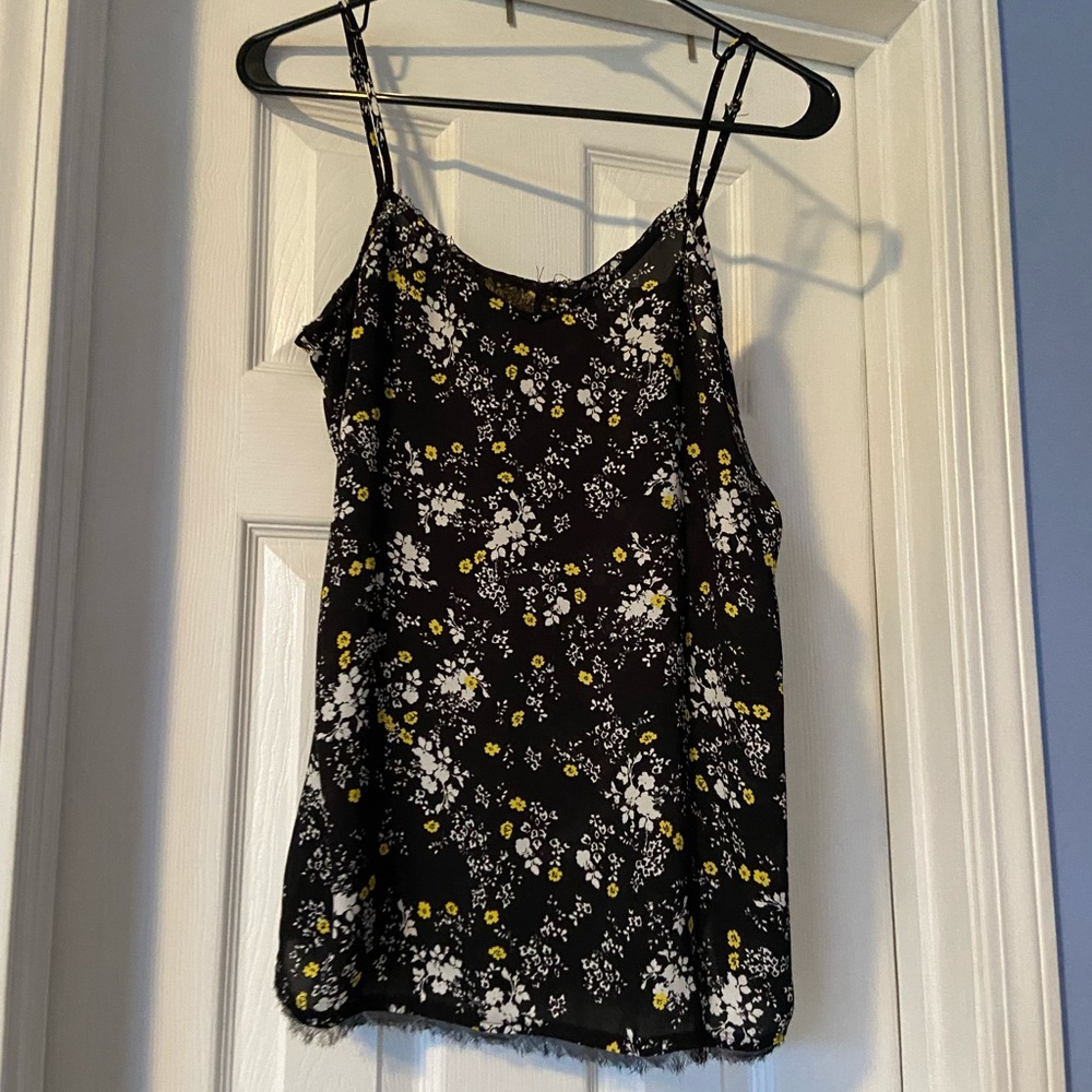 black floral princess vera wang tank top